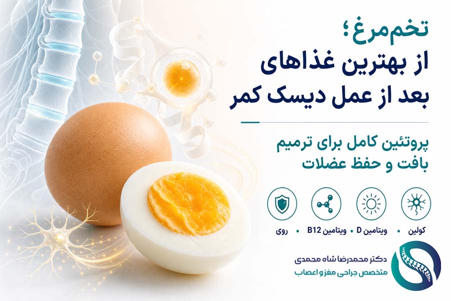 تاثیر مصرف تخم مرغ در بهبود بعد از عمل دیسک کمر - دکتر محمدرضا شاه محمدی